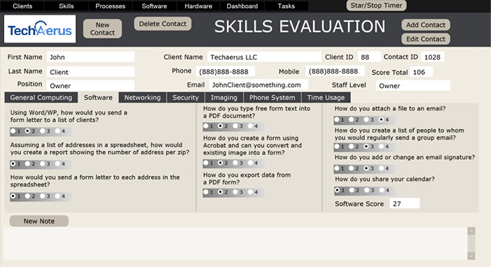 Analysis Staff Skill Sets - Techaerus