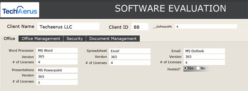 Software Evaluation - Techaerus